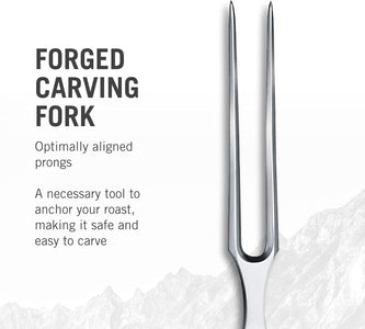 7.7230.15G Grand Maître Carving Fork for Carving Meat, Slicing and Dicing Meats, Vegetables or Fruits Straight Blade in Rosewood, 5.9 Inches