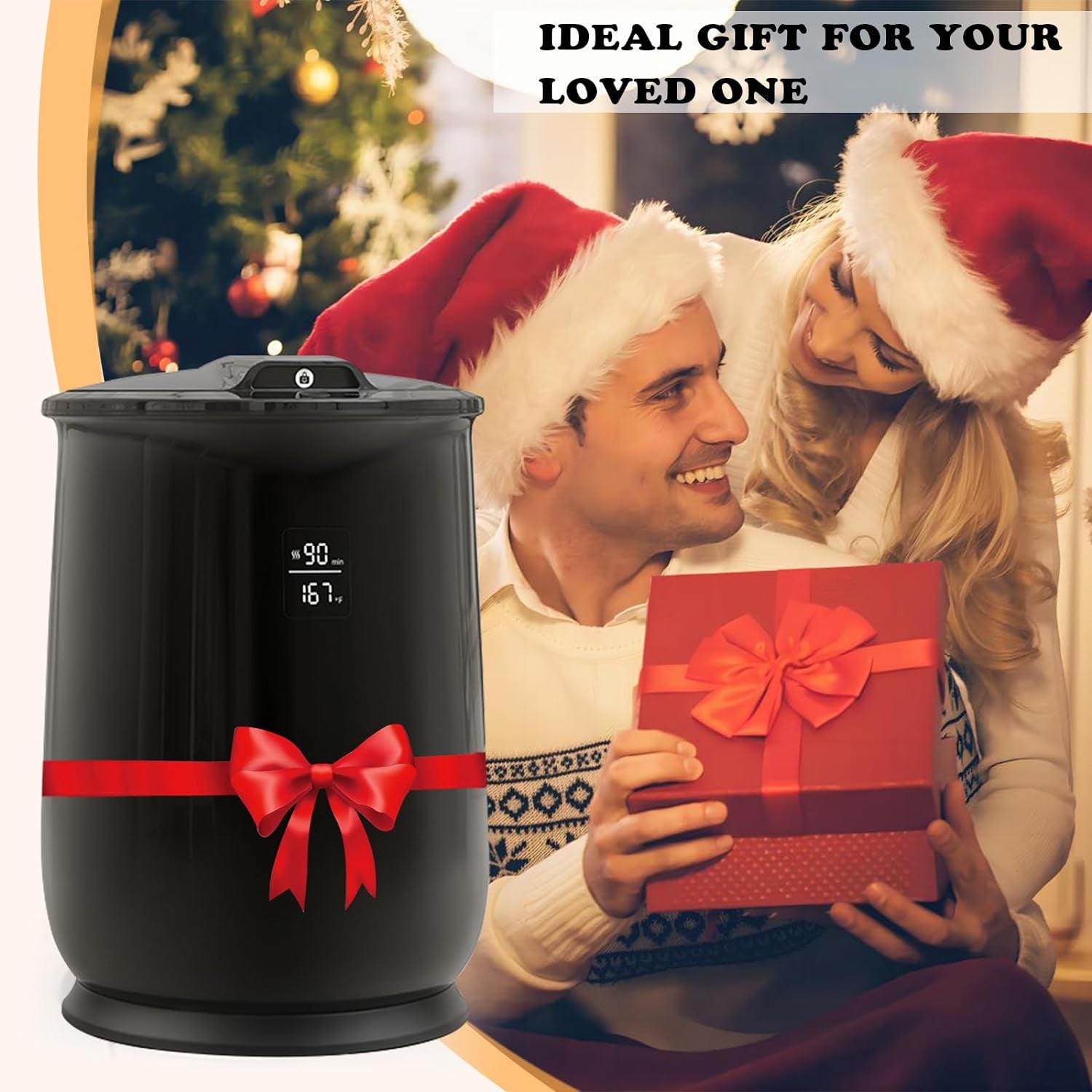 Towel Warmer, Upgraded 20L Capacity Towel Warmers for Bathroom, Luxury Towel Warmer Bucket with Child Safety Lock for Blankets, Bathrobes, Pjs, and More (4 Timer Settings, Auto Shut Off, BLACK)