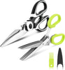 Kitchen Shears, 2-Pack Heavy Duty Kitchen Scissors, Dishwasher Safe Meat Scissors, Stainless Steel Herb Scissors General Use for Chicken, Poultry, Fish, Chive, Meat, Basil, Multipurpose Sharp Sissors