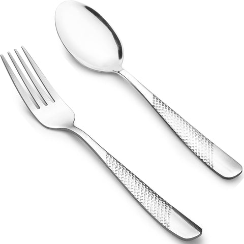 Image of 12 Pcs Spoon and Fork Set 6 Silverware Forks and 6 Silverware Spoons, Music Note Stainless Steel Flatware Cutlery Set, Silverware Flatware Fork and Spoon Dishwasher Safe for Home Kitchen Restaurant