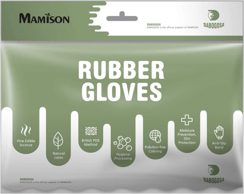 Image of Mamison 2 Pairs Reusable Waterproof Household Dishwashing Cleaning Rubber Gloves, Non-Slip Kitchen Glove(Medium)