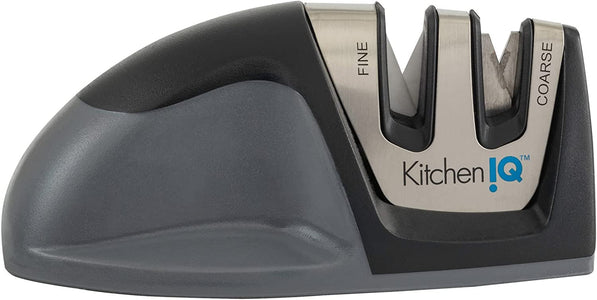 Fibrox Pro Knife, 8-Inch Chef'S FFP, 8 Inch, Black & Kitcheniq 50009 Edge Grip 2-Stage Knife Sharpener, Black