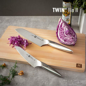 30917-181 Twin Fin 2 Multi-Purpose Knife, 7.1 Inches (180 Mm), Made in Japan, Santoku Knife, All Stainless Steel, Dishwasher Safe, Made in Seki City, Gifu Prefecture