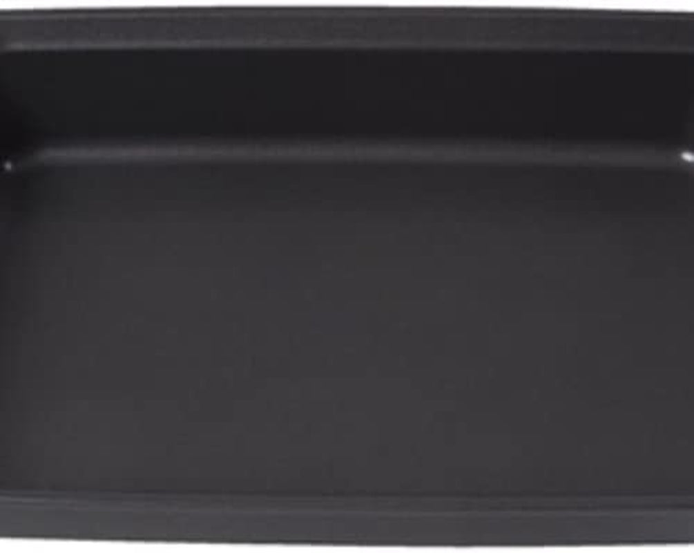 Yum-O! Bakeware Oven Lovin' Nonstick Loaf Pan, 9-Inch by 5-Inch Steel Pan, Gray with Orange Handles