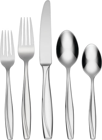 Image of Camlynn Mirror 45 Piece Casual Flatware Set, 18/0 Stainless, Service for 8,Silver