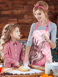 6 Pcs Christmas Aprons Waterproof Holiday Kitchen Aprons Adjustable Baking Cooking Aprons for Christmas
