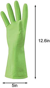 Dishwashing Rubber Gloves for Cleaning – 4 Pairs Household Gloves Including Blue, Pink, Green and Red, Non Latex and Fit Your Hands Well, Great Kitchen Tools