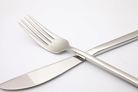 Image of Arezzo 18/10 Stainless Steel Flatware, 20 Piece Place Setting, Service for 4, Polished Stainless - 5PPS-165-20PC