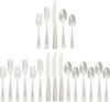 20-Piece Stainless Steel Flatware Set with Square Edge, Service for 4, Silver