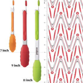 Silicone Tongs for Cooking (3 Food Tongs X 7/9/12
