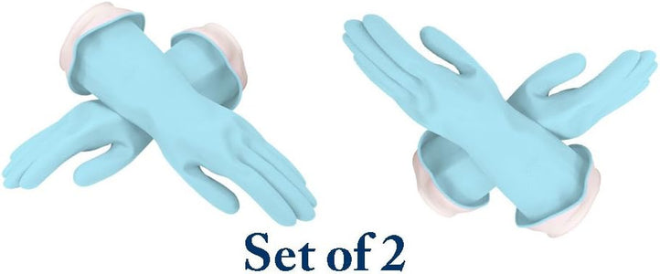 NEW!  Premium"Waterblock" Gloves Blue 2 Pair(4 Gloves) (Small)
