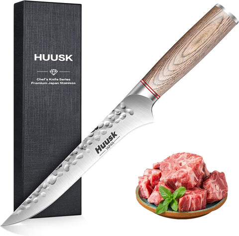 Image of Professional Kitchen Knife Set Japanese Santoku Knife High Carbon Steel Vegetable Meat Knife with Ergonomic Pakkawood Handle and Gift Box for Family Restaurant