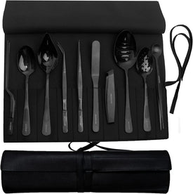 Professional Chef Plating Kit, 10 Piece Culinary Plating Set, Black, Stainless Steel (10 Piece, Black)