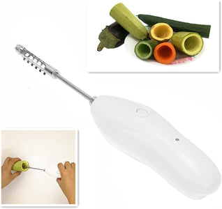 Electric Fish Scaler, Multifunctional Fish Scale Scraper Remover Cleaner Seafood Descaler, Cordless Peeler Scaler with Replaceable Blade, Fruit Digging Vegetable Corer for Pepper, Bitter Gourd