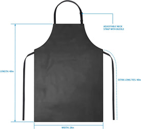 2 Pack Waterproof Rubber Vinyl Apron 40