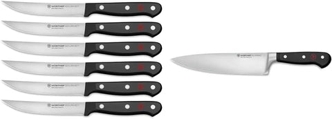 Image of Gourmet 6-Piece Steak Knife Set & Classic 8" Chef'S Knife