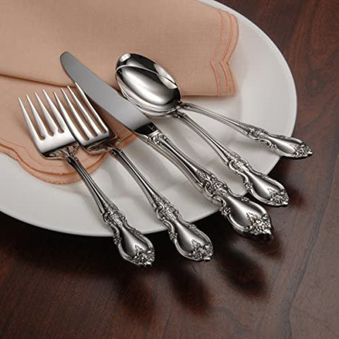 Image of Louisiana 5-Piece Flatware Set, Service for 1,Silver