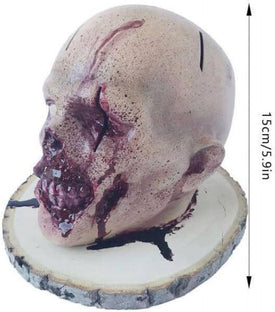 Halloween Knife Block, Quirky Counter Fruit Knife Holder, Creepy Bloody Skeleton Head Knife Storage Stand, Gothic Home Kitchen Decor, Horror Party Ornament Gag Gift for Halloween/Christmas/Birthday