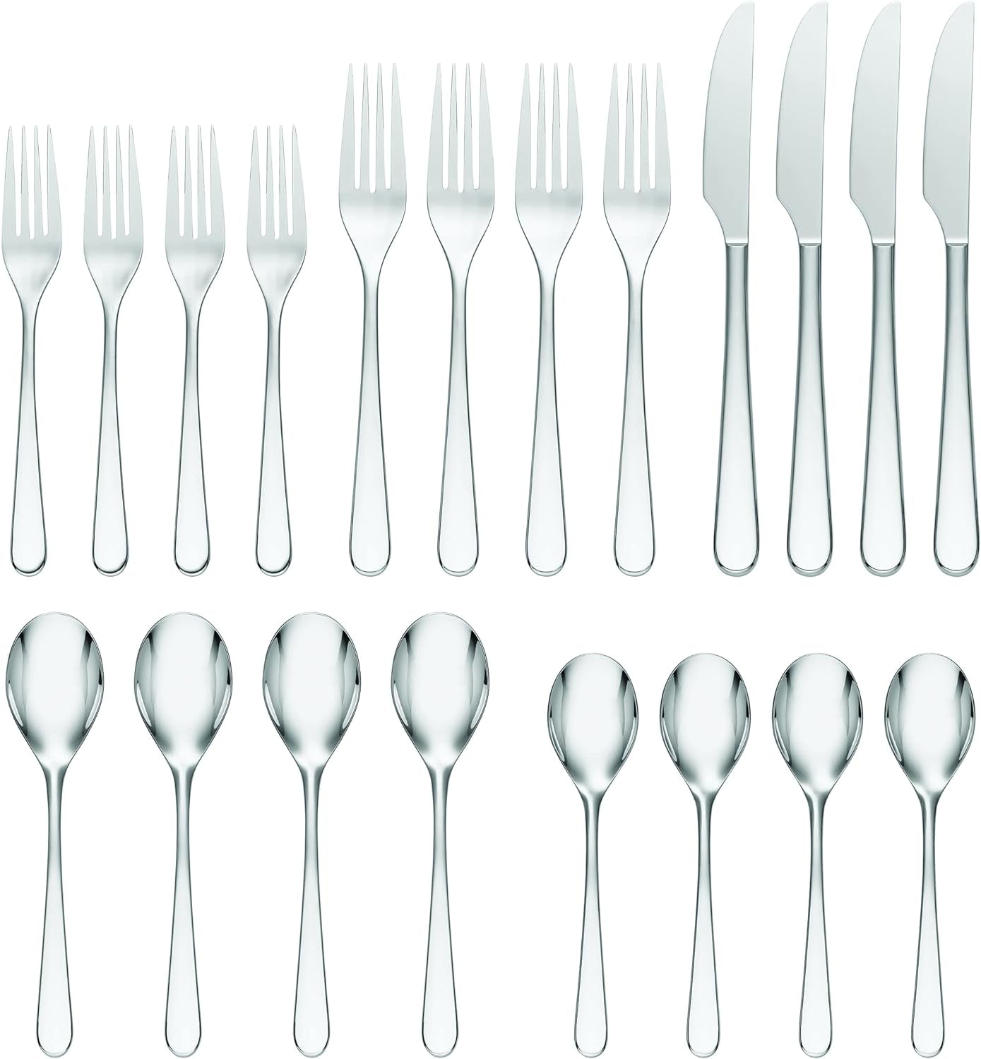 894747 Kenbrook 20 Piece Everyday Flatware Set, Service for 4