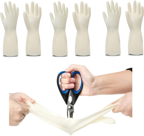 Image of Dishwashing Gloves,Cleaning Gloves,Kitchen Gloves, Dish Gloves,Rubber Gloves,Rubber Gloves for Dishwashing,3 Pairs.