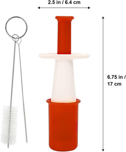 Grape Cutter for Kids - Cuts Small Grapes, Tomatoes, Pitted Olives into 4 Pieces for Vegetable Fruit Salad. Easy to Clean with 2 Cleaning Brushes. Essential Kitchen Accessory