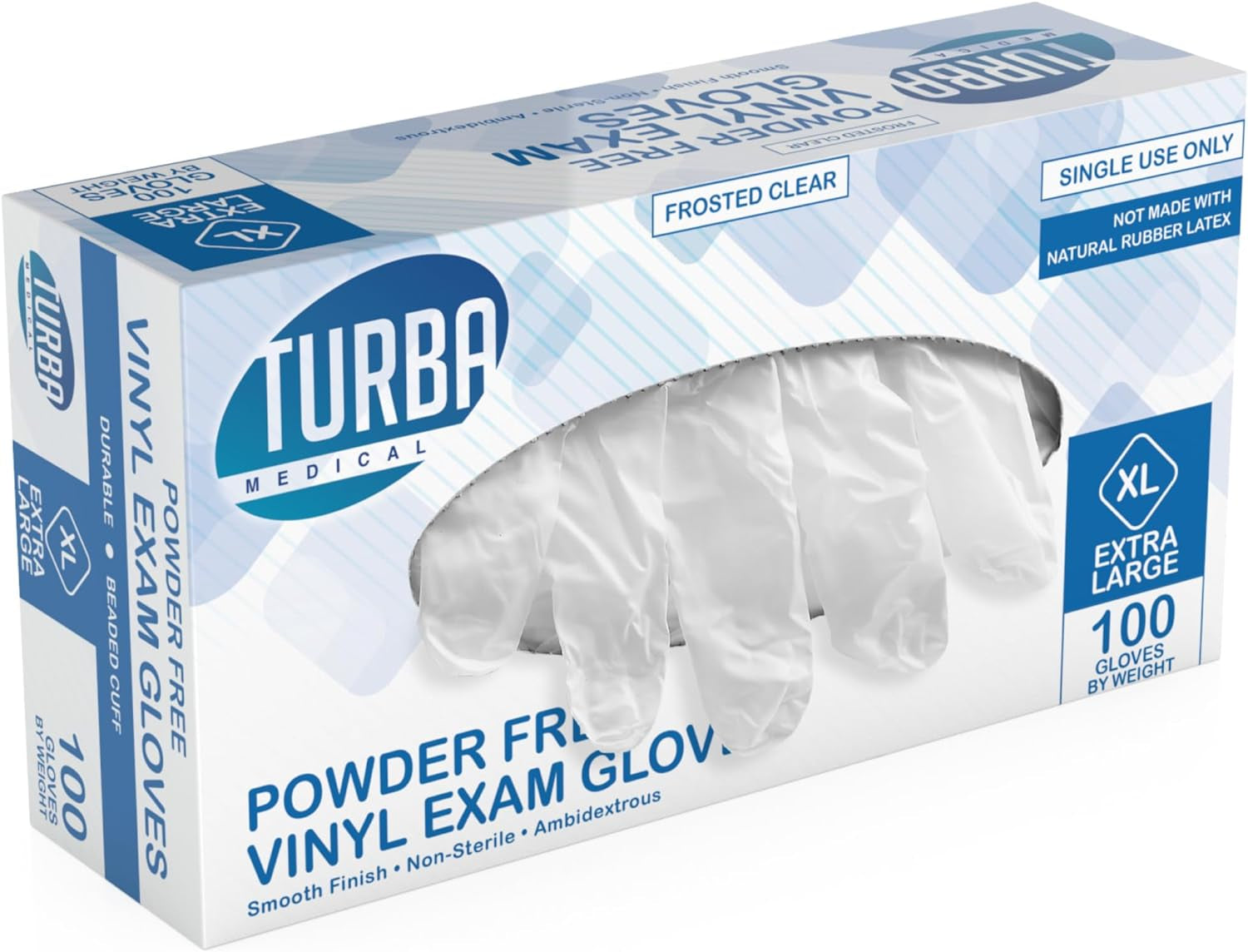Clear Latex-Free Disposable Gloves - Single-Use Powder-Free Vinyl Gloves – Non-Latex Gloves for Cooking & Cleaning