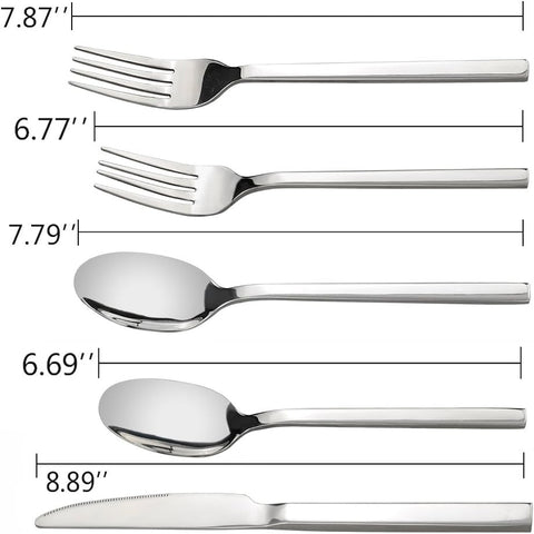 Image of 80 Pieces Stainless Steel Flatware Sets, Service for 16