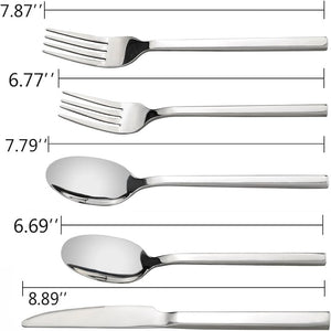 80 Pieces Stainless Steel Flatware Sets, Service for 16