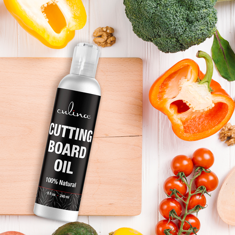 Image of Culina Cutting Board & Butcher Block Conditioning & Finishing Oil | Mineral Oil Free |100% Plant Based & Vegan, Best for Wood & Bamboo Conditioning & Finishing, Makes Cleaning Wood Easier - Livananatural