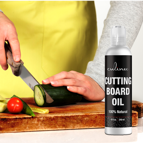 Image of Culina Cutting Board & Butcher Block Conditioning & Finishing Oil | Mineral Oil Free |100% Plant Based & Vegan, Best for Wood & Bamboo Conditioning & Finishing, Makes Cleaning Wood Easier - Livananatural
