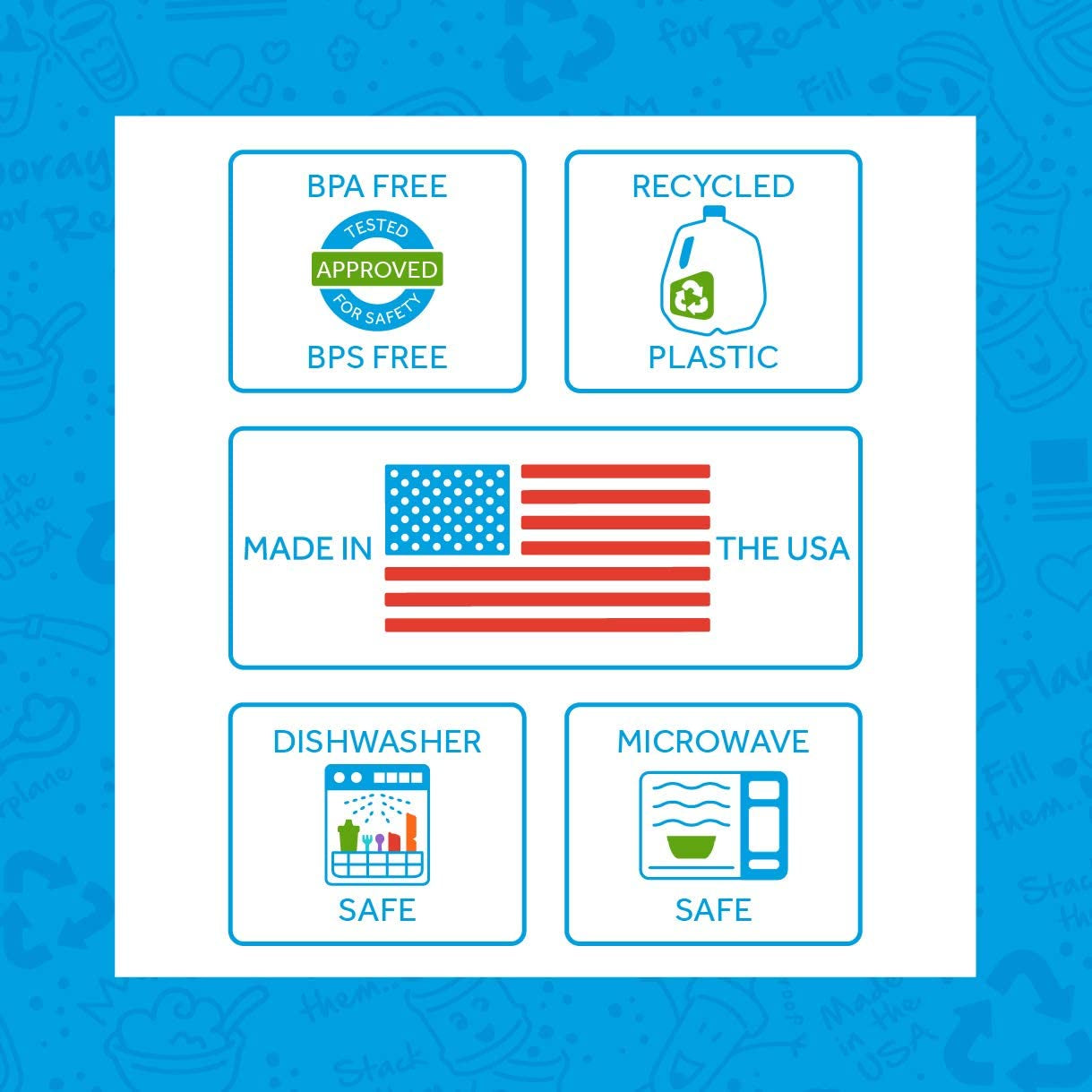 Made in USA Toddler Forks and Spoons, Pack of 12 with Carrying Case - 6 Kids Forks with Rounded Tips and 6 Deep Scoop Toddler Spoons - 0.2" Thick Toddler Utensils with Case, Princess