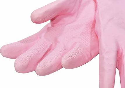 Household Gloves Latex Free Cleaning Gloves with Soft Lining Long Cuff 15" & Grip (2 Pair), Small