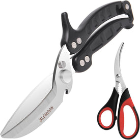 Heavy Duty Kitchen Scissors Poultry Shears 2Pcs Set Black