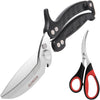 Heavy Duty Kitchen Scissors Poultry Shears 2Pcs Set Black