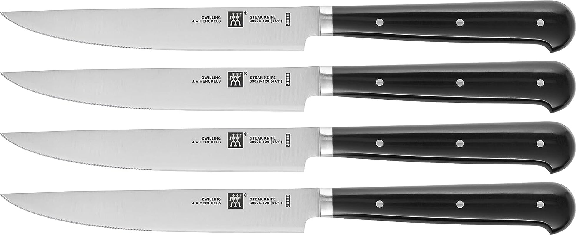39029002-0 Steakset with Welle, 4 TLG, Edelstahl, Black/Silver