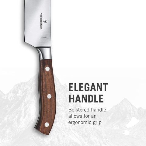 Image of Grand Maître Chef'S - Ergonomic Knife with Innovative Straight Blade - Handle Wood - 8"