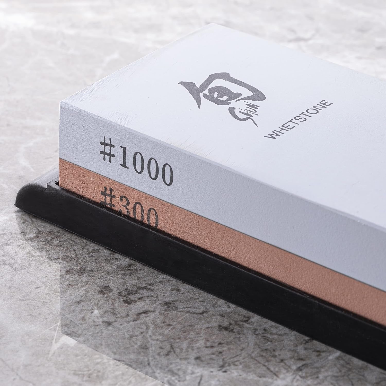 Combination Whetstone for Knife Sharpening, 300 and 1000 Grit, DM0708, 6", Light Gray