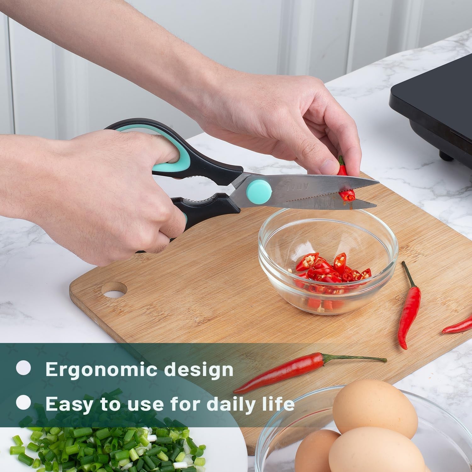 - Kitchen Scissors, Kitchen Shears, 8 Inch Food Scissors, Kitchen Scissors Dishwasher Safe, Meat Scissors, Utility Scissors, Scissors Kitchen, Cooking Scissors, Meat Cutting Scissors