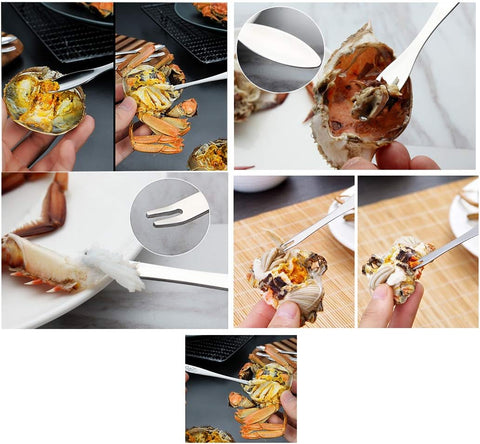 Image of 10 Pcs Seafood Forks,Crab Forks,Lobster Forks, Fruits Forks 6.49 Inches