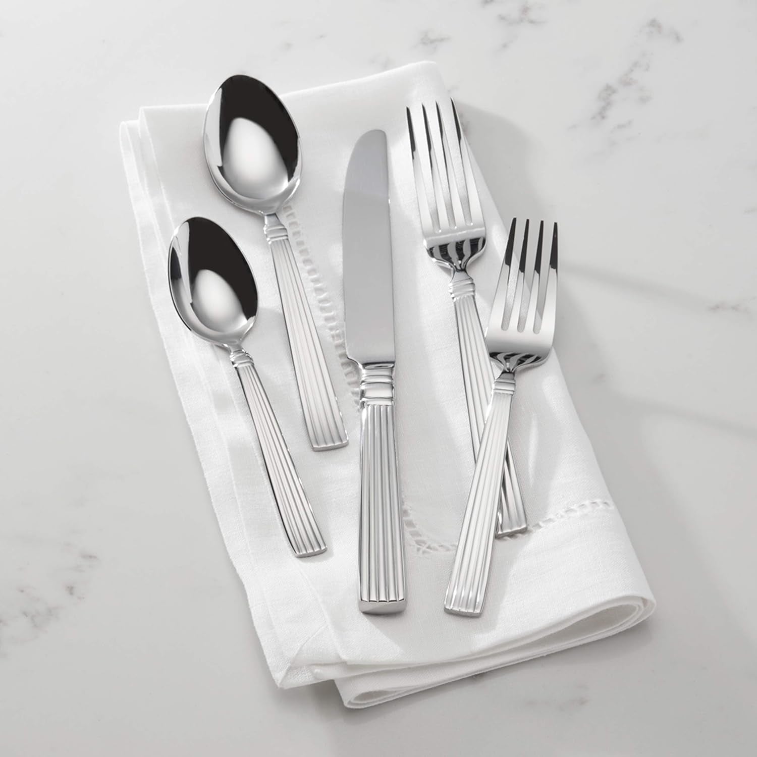 0 Crescendo II 65-Piece Flatware Set, Silver