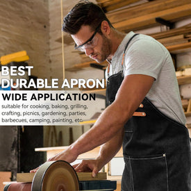 1-2 Pcs Kitchen Aprons for Women Men with Pockets, Adjustable Strap Chef Apron for Cooking Restaurant Work