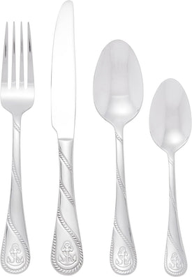 Anchor 16-Piece Flatware Set, Stainless Steel
