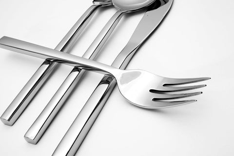 Image of Arezzo 18/10 Stainless Steel Flatware, 20 Piece Place Setting, Service for 4, Polished Stainless - 5PPS-165-20PC