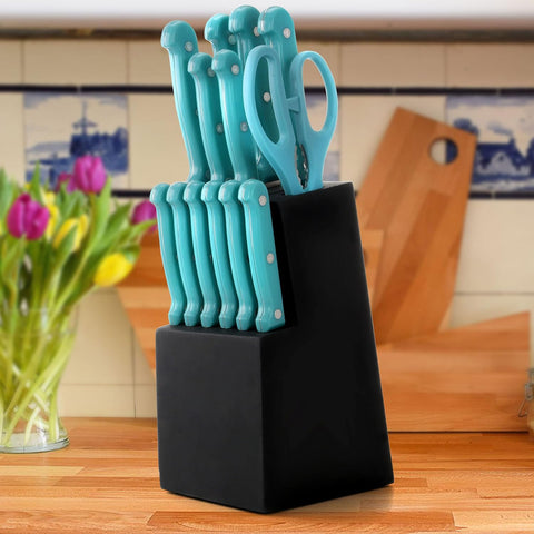 Image of 14 Piece Cutlery Set in Teal