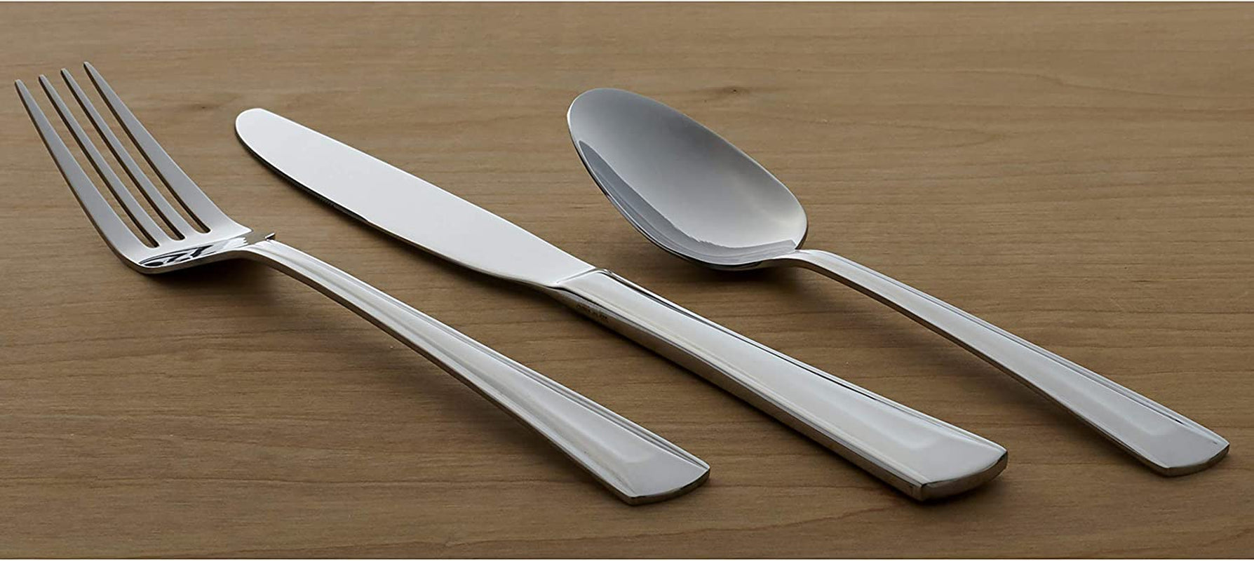 Cella 42 Piece Everyday Flatware, Service for 8, 18/0 Stainless Steel, Silverware Set