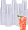 Plastic Cups 9 Oz - 500 Pack, Disposable Clear Plastic Cups, Cold Party Drinking Cups, Transparent Plastic Cups Bulk for Ice Cream, Disposable Cups for Wedding,Christmas Party