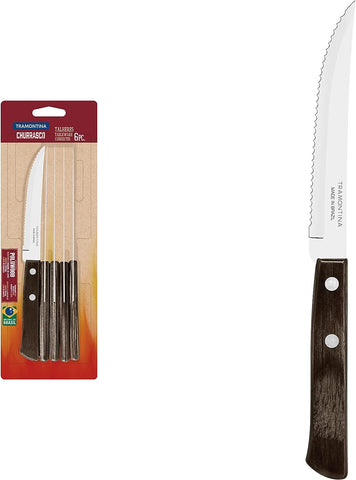 Toramontexi-Na Poly Wood Steak Knife 6Pc Dark 21198/915