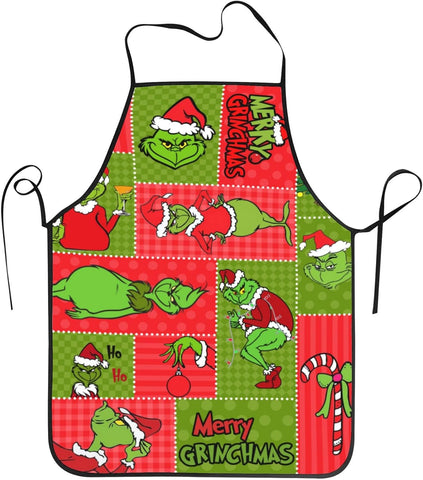 Image of Christmas Apron for Women Adjustable Waterdrop Aprons Gifts for Family Friends Cooking Kitchen Chef