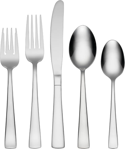 Image of Avery 90 Piece Casual Flatware Set, 18/0 Stainless, Service for 12,Silver