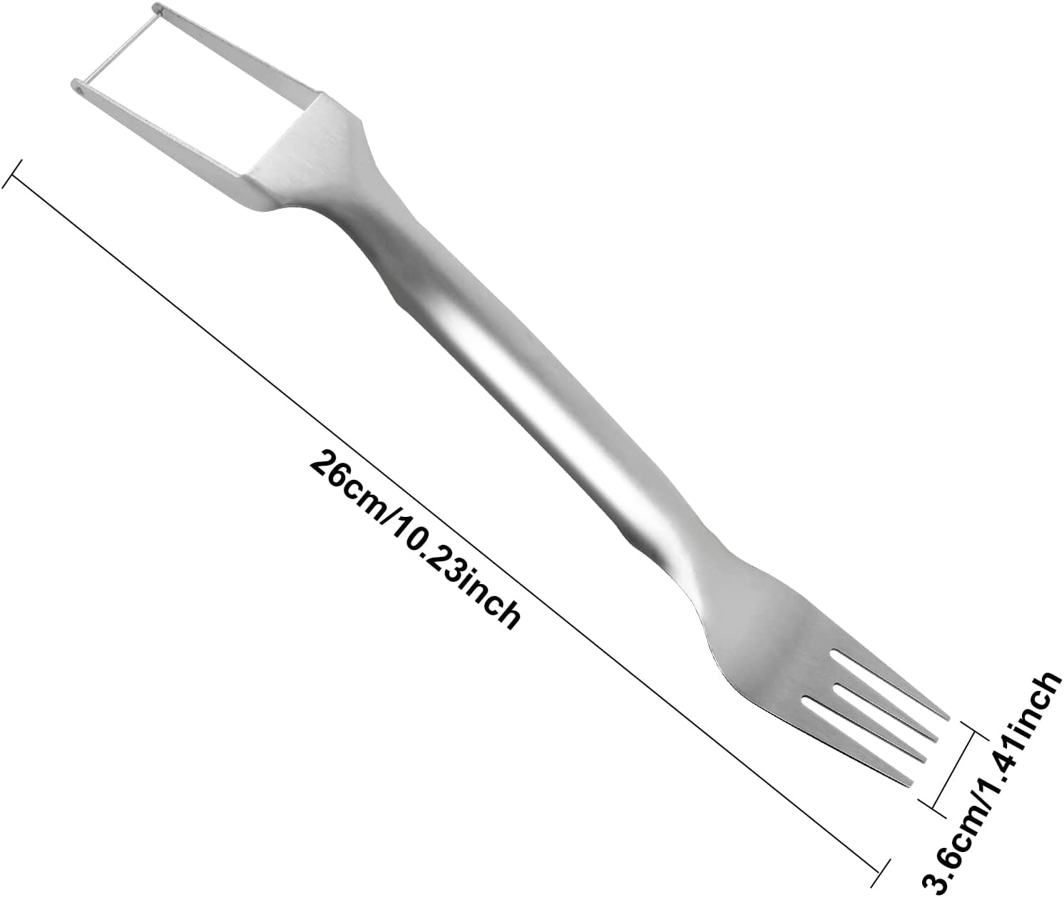 2Pcs 2-In-1 Watermelon Fork Slicer, Watermelon Slicer Cutter Stainless Steel Fruit Forks Slicer Tool for Summer Family Parties Camping Watermelon Cutting Artifact